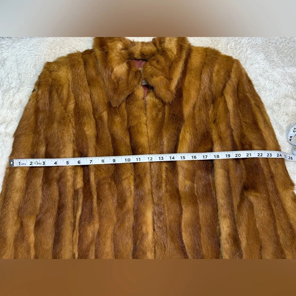 Vintage 50’s/60’s honey brown/whiskey colored mink fur “swing coat”/stroller - Picture 8 of 13
